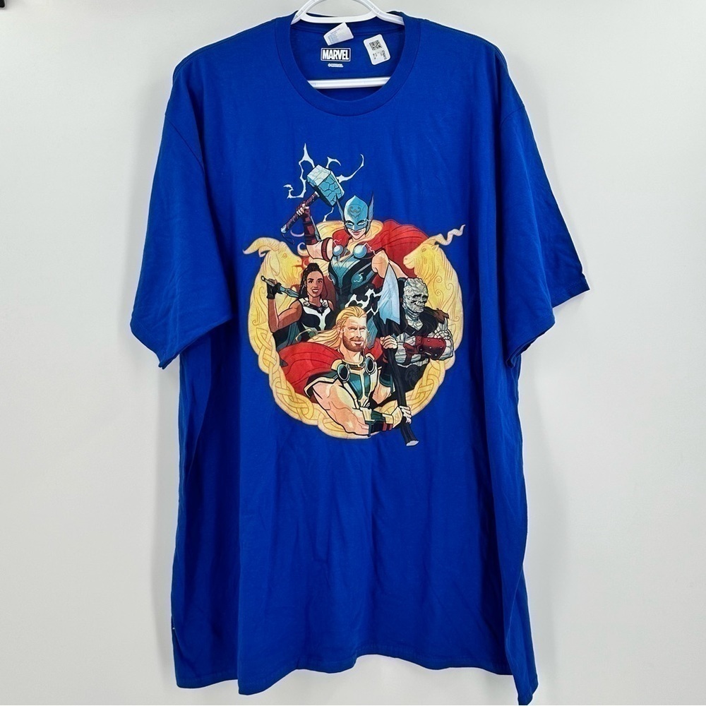 Port & Company Marvel NWOT Blue Men’s Ring Spun Fan Favorite Tee Shirt Size 3XL
